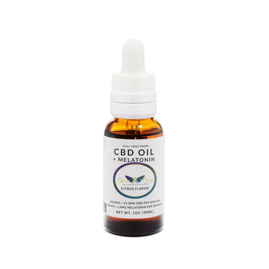 Full Spectrum Sleep Oil Dropper, 2000mg CBD +  100mg Melatonin, Citrus, w/MCT Oil, 30ml